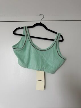 Adanola Mint Green Terry Toweling Bralette